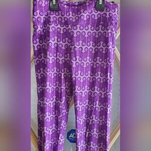 LuLaRoe Purple Geometric Leggings